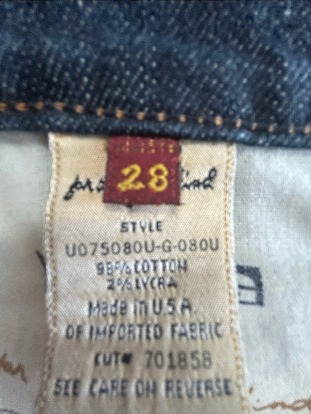 7 for all Mankind sz 28 dark rinse jeans - Picture 6 of 7